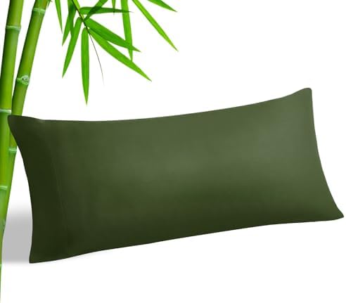 BEDELITE Body Pillow Pillowcase, Rayon from Bamboo, Olive Green by BEDELITE