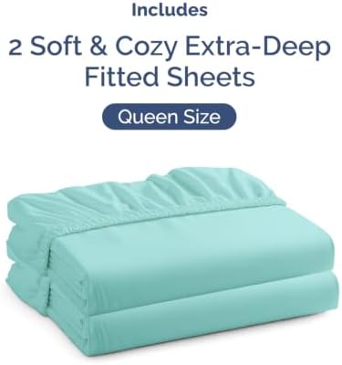CGK Linens 2 Pack Extra Deep Queen Fitted Sheets - Image 4