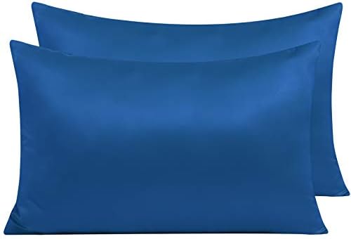 NTBAY Queen Satin Pillowcases, Royal Blue by NTBAY