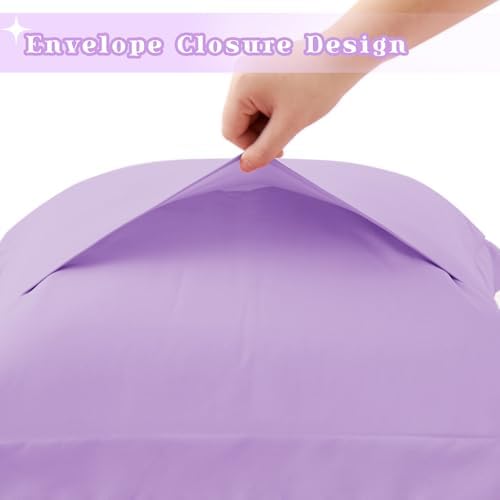 Homiest Light Purple Pillow Shams Body Size, 2-Inch Flange - Image 6