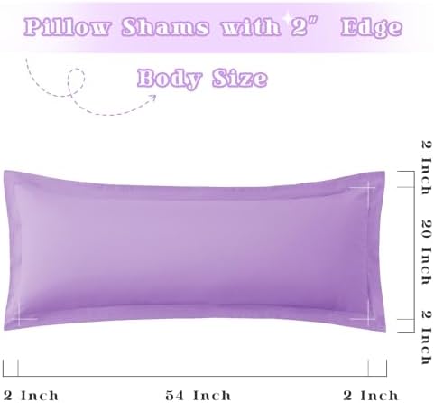 Homiest Light Purple Pillow Shams Body Size, 2-Inch Flange - Image 5