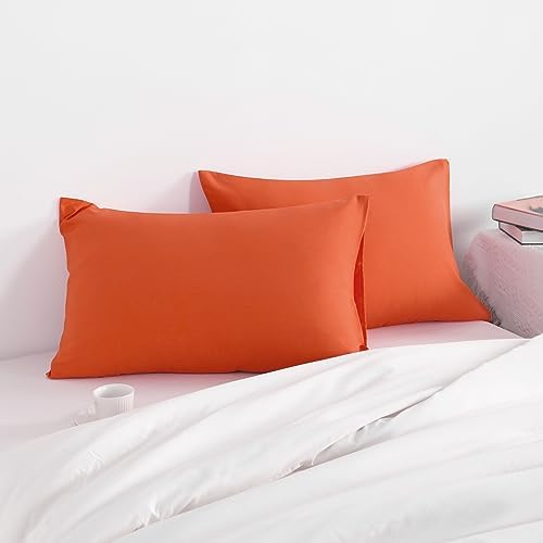 NTBAY California King Microfiber Pillowcases, Brunt Orange - Image 2