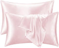 2 Pack Satin Pillowcases Pink Queen Size 20x30 Inch by QJFabricCO