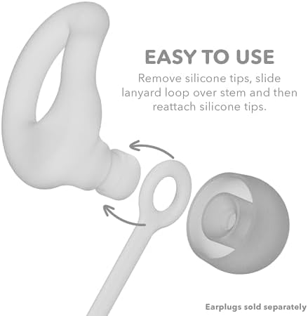 CURVD Earplug Lanyard, Soft Durable Flexible Silicone Cord Lanyards - Image 3