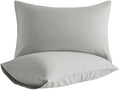 Queen Pillow Cases, 2 Pack, 20x30 in, Microfiber, Light Grey by Aerlomi