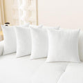CaliTime Decorative Couch Throw Pillow Covers 18 X 18 Inches True White by CaliTime