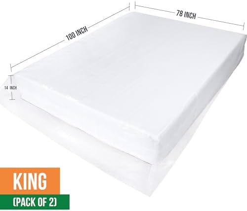 Pack of 2 King Mattress Bag for Moving, Storage & Disposal, 4 Mil Thick - Image 2