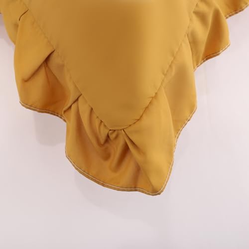 Merryword Mustard Yellow Body Pillow Cover 20x54inches Long Pillowcase Yellow - Image 6