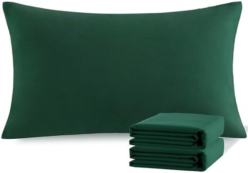 NTBAY Microfiber King Pillowcases, 2 Pack, 20 x 36, Dark Green by NTBAY