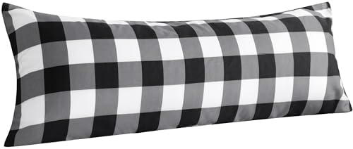 NTBAY Body Buffalo Pillowcase, 1800 Thread Brushed Microfiber Black and White by NTBAY