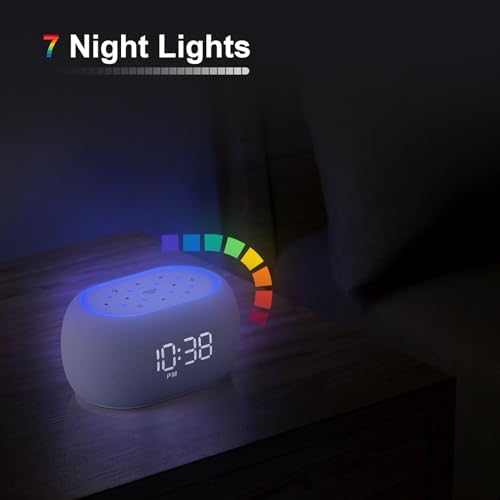 ANJANK White Noise Sound Machine Alarm Clock - Image 7