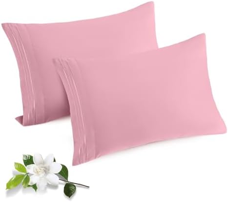 Horbaunal Microfiber Pillowcases Standard Size, Dusty Pink, 2 Pack by Horbaunal