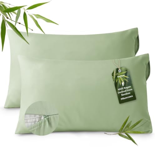 Bedsure Zipper Pillow Cases Queen Size from Rayon Derived from Bamboo by BEDSURE