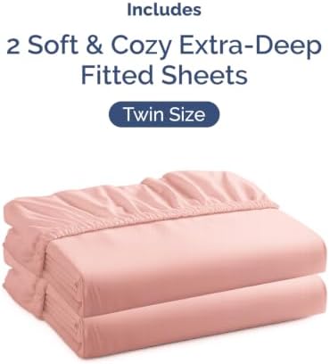 CGK Linens 2 Pack Extra Deep Twin Fitted Sheets - Image 4