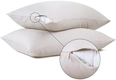 100% Cotton Zippered Pillow Protectors Standard Size - Image 6