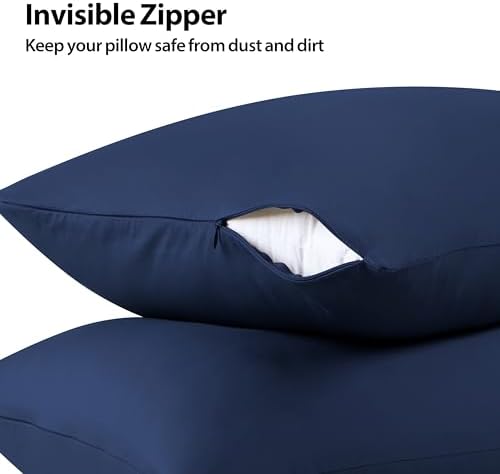 100% Cotton Zippered Pillow Protectors King Size - Image 3