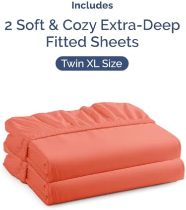 CGK Linens 2 Pack Extra Deep Twin XL Fitted Sheets - Image 4
