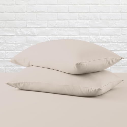 King Pillow Protector Set of 4, 100% Egyptian Cotton Pillow Cases - Image 2