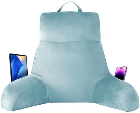 IPYNBAP Back Pillow for Bed Sitting up, Reading Pillow, 24 Inch, Lake Blue by IPYNBAP