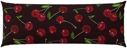 Red Cherry Body Pillowcase, Long Pillow Cover 20"x54" Soft Moisture-Wicking by Unknown