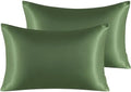 NTBAY Queen Satin Pillowcases, Olive Green by NTBAY