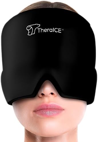 TheraICE Migraine Relief Cap, Headache Hat Ice Pack Mask, Cooling Head Wrap by TheraICERx