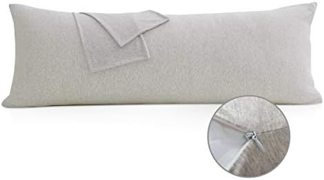 Oubonun 21 x 54 Inch 100% Jersey Cotton Long Body Pillow Cover - Image 2
