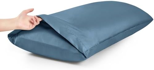 MILVOWOC Brushed Microfiber Body Pillowcases, 20 x 55 Inch, Slate Blue - Image 7