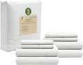 LANE LINEN Queen Sheets 100% Organic Cotton 8pc Percale Cooling by LaneLinen