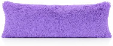 REAFORT Long Hair Faux Fur Body Pillow Cover 21"x54", Hidden Zipper by Reafort
