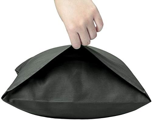 NTBAY Queen Egyptian Cotton Sateen Pillowcases, Charcoal Grey - Image 5