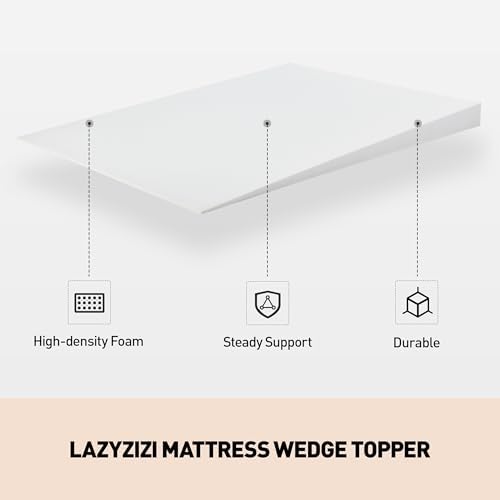 Lazyzizi Mattress Wedge Only, 5-Inch King Inclined Bed Wedge Mattress Topper - Image 4