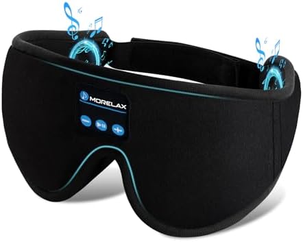Sleep Headphones, Sleep Mask for Side Sleeper, 3D Eye Mask for Sleeping by Morelax