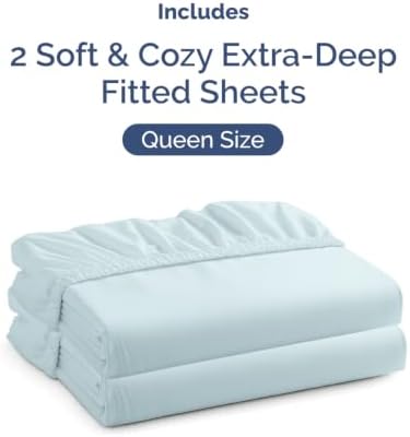 CGK Linens 2 Pack Extra Deep Queen Fitted Sheets - Image 4