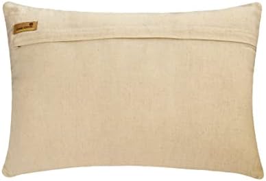 The HomeCentric Decorative Blue 12"x20" Lumbar Pillow Cover, Jacquard Beaded & - Image 3