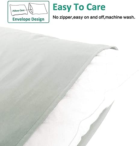NTBAY Standard Microfiber Pillowcases, 2 Pack, 20 x 26, Light Grey - Image 3