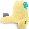 Sasttie Reading Pillow for Bed, Back Pillow for Sitting Up, Light Yellow by SASTTIE