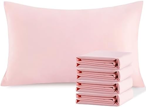 NTBAY Microfiber Queen Pillowcases, 4 Pack, 20 x 30, Blush Pink by NTBAY