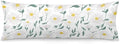 Floral Daisy Leaves Body Pillow Cover Boho Pillowcase by Unknown