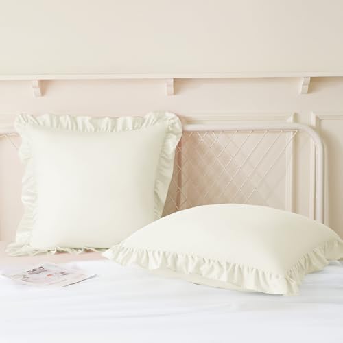 KKJIAF 2 Pack Ruffle Pillow Cases 18x18 Inches - Image 4