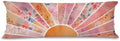 Abstract Boho Orange Sunrise 20x54 Body Pillow Cover Case, Mid Century by Unknown