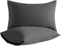 Standard Pillow Cases, 2 Pack, 20x26 in, Microfiber, Dark Grey by Aerlomi