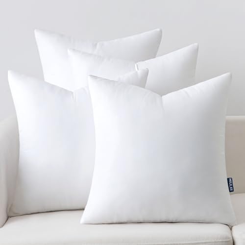 MIULEE 20x20 Pillow Inserts Set of 4, Throw Pillows by MIULEE