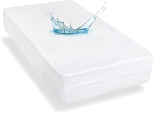 Twin XL Mattress Protector Zippered, Soft Terry Surface Mattress Encasement by Moonsea