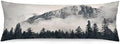 Foggy Forest Body Pillow Cover, Misty Natural Scenery Mountain Landscape Pine by YUDILINSA