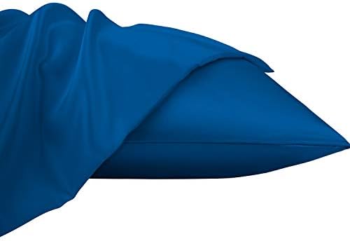 NTBAY Queen Satin Pillowcases, Royal Blue - Image 4