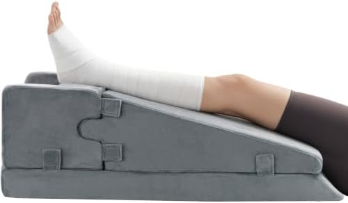 Leg Elevation Pillow for Sleeping, Foam Wedge Pillow Set for After Surgery by Ganondorf