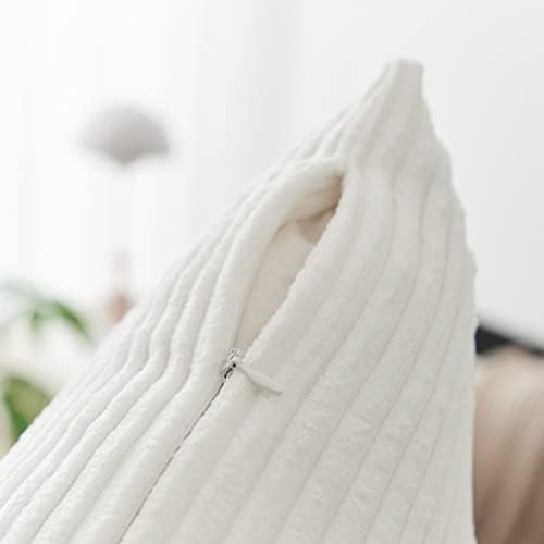 Home Brilliant Summer Pillow Covers 26 x 26 Set of 2 Super Soft Striped - Image 4