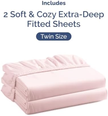 CGK Linens 2 Pack Extra Deep Twin Fitted Sheets - Image 4