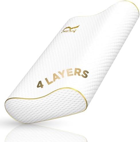 4-Layer Queen, Contour Pillow, Side and Back Sleepers, Orthopedic, Neck Support by ROYALTHERAPY